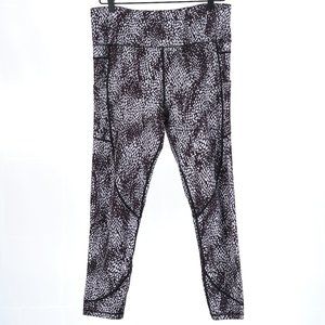 Zyia Black and White Dots 7/8 Length Leggings Womens 14-16